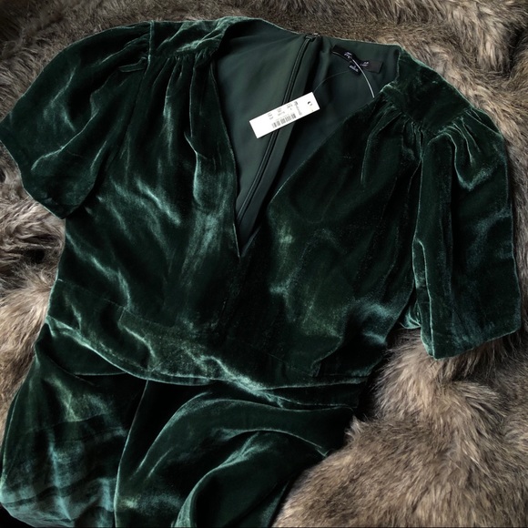 Madewell Velvet Mini Dress Spruce Green 4 6 8 NWT - Picture 4 of 6